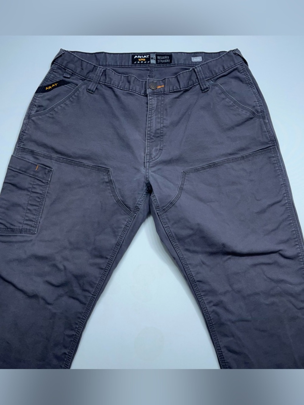 Ariat Rebar M4 Tough Double Front Work Pant Mens 36x30 Relaxed Straight Gray